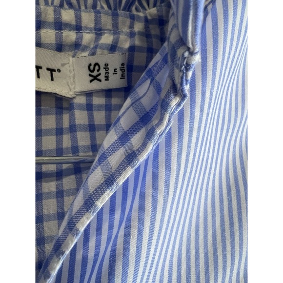 New Gretchen Scott Designs Dress Ruffled Tiered Midi Blue XS Quiet Luxury - Picture 6 of 10